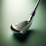 A sleek, modern icon of a stylized golf club set against a subtle green background