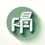 modern garden chair icon in soft green and white hues